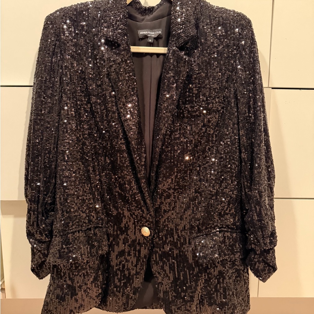 Generation Love Black Sequin Blazer